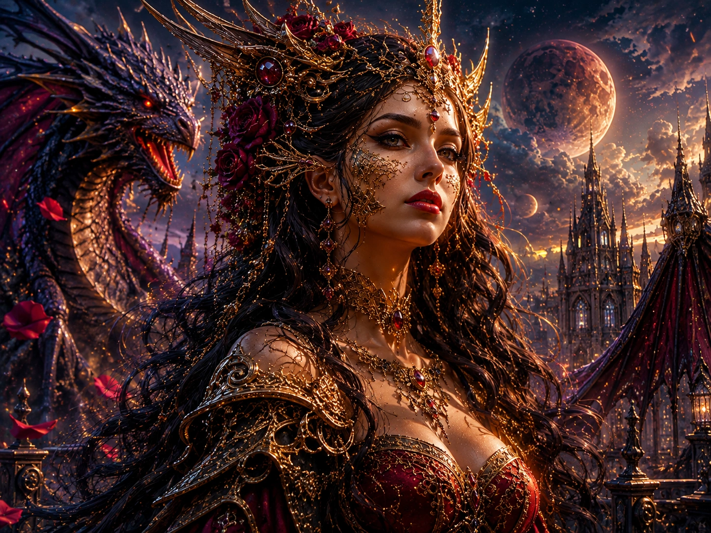 Fantasy portrait used as an image to prompt example