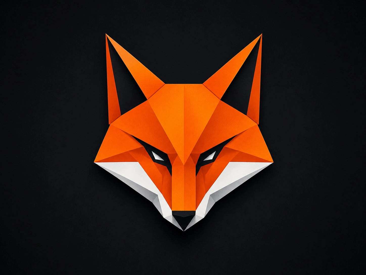 Geometric fox logo used as an image to prompt example